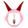 Premium Gift Anime Charactor Power Headband Makeup Devil Horns Soft Elastic Adjustable Hair Band Cosplay Props Halloween Hair Accessories With One Anime Keyring Multicolor