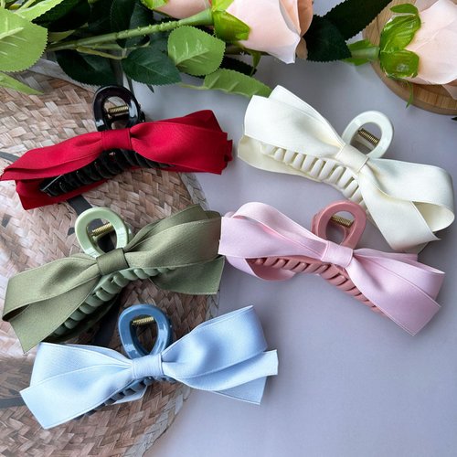 Hair Bows Claw Clip for Women Girls Hair Claw Clip Stylish Strong Hold Hair Claw Barrette for Thick Thin Hair Big Bows Hair Clips Bow Barrettes for Girls Hair Accessories