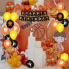 Basketball Party Supplies Happy Birthday Banner, Sneakers Basketball Cake Topper & Basketball Themed Balloons for Kids, Teenagers, Boys and Basketball Fans, Slam Dunk Basketball Party Decoration