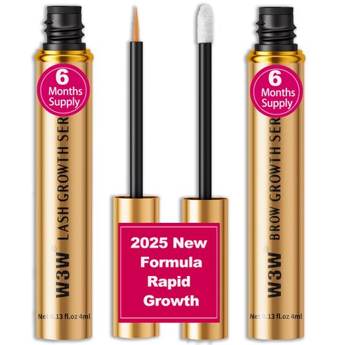 Lash Serum&Eyebrow Growth Serum Set,2025 Upgrade Eyelash Serum -Rapid Eyelash Growth Serum for Stronger,Brow Serum,Eyebrow Growth Serum,Natural Ingredients (Upgraded Lash&Brow Serum Set)