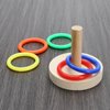 SG Store 1 Set Wooden Bird Training Toys Parrot Training Colorful Stacking Rings Toy Educational Foraging Toy for Small to Medium Birds