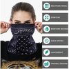 6PCS Black Face Mask Neck Gaiter Paisley Tube Bandanas Seamless Gator Masks Magic Headband Magic scarf High Elastic Multi Headwear Face Cover Balaclava with UV Resistance for Yoga Hiking Running
