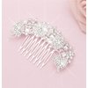 Women's Flower Austrian Crystal Bride Wedding Hair Side Combs Hair Accessories Spade Art Deco Floral Bridal Side Combs Headpiece for Women, Brides Hair Accessories/Gift Box