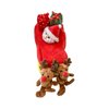 Midlee Santa Sleigh Find a Toy Christmas Dog Toy- Plush Burrow Interactive Hide & Seek Pet Holiday Toy