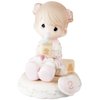 Precious Moments Growing in Grace Age 2 | Brunette Girl Bisque Porcelain Figurine | Birthday Gift | Birthday Collection | Room Decor & Gifts | Hand-Painted