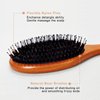 RAIN’S SECRET Boar & Nylon Bristle Brushes for Women Men Kid,Natural Wooden Brush, Wet/Dry Hair Smoothing Massaging Detangling,Scalp Massage, Perfect Hair Care Tool