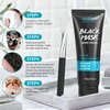POP MODERN.C Blackhead Remover Mask Bamboo Charcoal Peel Off Mask Skin Care Face Mask 3-in-1 Kit Pimple & Deep Cleansing Black Facial Mask Shrink Pore With Blackhead Remover Extractor Tools