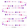 Pink and Purple Party Decorations Circle Dots Garland Hot Pink Lavender Hanging Polka Dot Streamer for Girls Birthday Baby Shower Bridal Shower Wedding Bachelorette Anniversary Party Supplies