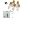 AllTopBargains 30 Plastic PET Lip Gloss Bottles 10ML Balm Container Clear Stopper Gold Lot