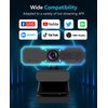 NBPOWER 1080P 60FPS Streaming Camera Webcam with Microphone and Fill RGB Light,Autofocus,Work with Laptop/Desktop Computer/Winsdows/Mac OS/PC Computer for Camera