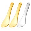 Gjinxi Metal Cosmetic Spoon 3 Pcs Mini Spoon Beauty Scoop Mask Shovel Applicator Skin Treatments Tools Reusable Tiny Shovel Gold Color Silver Spoon Fit Facial Cosmetic, Eye Cream, Body Care(Spatula)