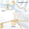 Aukmla Gold Sequins Head Chain Jewelry Festival Halloween Prom Costume Hair Accessories Fashion Headbands Headpieces for Women and Girls