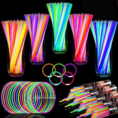 120 Glow Sticks Bulk New Years Eve Party Supplies Glow In The Dark Party Favors Glow Stick Necklaces Bracelets with Connectors 8" Glowsticks Light Up Toys Party Pack for New Years Birthday Decorations
