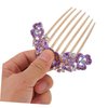 PACKOVE Rhinestone Flower Hair Clip Bridal Headpiece Wedding Decorative Hair Comb