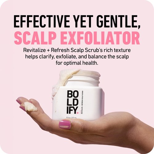 BOLDIFY Sulfate-Free Scalp Scrub - Hair Scalp Exfoliating - Pre-Wash Scalp Treatment for Hair Growth Supporting - Detox Scalp Exfoliator Scrub