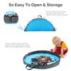 BBpara - Toy Storage Bag and Play Mat for Building Bricks & Blocks - Portable Zipper Toy Storage Bag - Designed for Kids entertainment and toy storage to keep the room neat & tidy - Blue