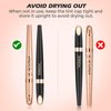 4Pcs Waterproof Eyebrow Pencil & Liquid Eyeliner Pencil, 4 Point Eye Brow Pencils for Women Microblading Pencil for Eyebrows Brown Black Eye Liner Pencils Long-Lasting Eye Liners for Women Waterproof