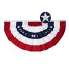 FRF FLAG American Flag Bunting 3x6 Ft, Made in USA, Embroidered Patriotic Bunting Flags, 4th of July Bunting Outdoor, with 3 Brass Grommets
