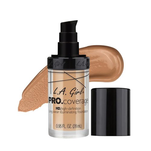 L.A. Girl Pro Coverage Liquid Foundation, Natural, 0.95 Fl Oz (Pack of 1)