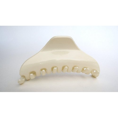 Generic Blonde creme white acrylic hair claw clip for fine, thin hair