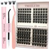 Lash Extension Kit 144 Pcs DIY Lash Clusters with Bond and Seal Professional Eyelash Tweezers 10-16mm Mega Volume Individual Eyelash Extension Kit for Self Application DIY at Home, by TMIELYBS
