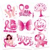 Konsait 96 PCS Breast Cancer Awareness Tattoos, Breast Cancer Ribbon Face Stickers Temporary Tattoos for Women Girls Hope Fight Breast Cancer Party Supplies Face Tattoo Accessories