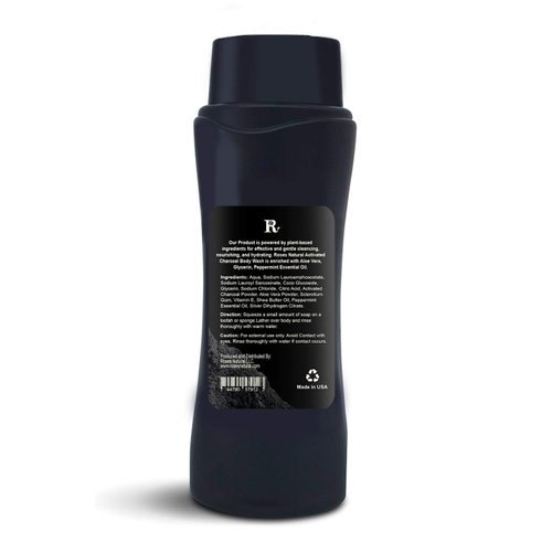 Natural Activated Charcoal Body Wash (Peppermint)