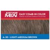 Just for Men Light Medium Brown Easy No Mix Men's Hair Color Shade A-30 with Comb-In Applicator
