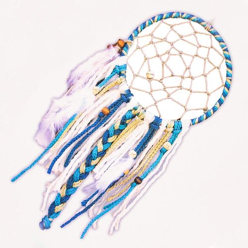 West Coast Paracord Retro Crafting Kit – Dream Catcher – 22 Yards (20 Meters) of Yarn – Ring, Beads, and Feathers