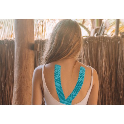 FlexU Kinesiology Tape - Single Roll of Advanced Strength Kinesiology Therapeutic Tape for Fast Recovery Designed for Knee, Shoulder & Back Support