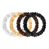 SGMSILK Mulberry Silk Scrunchies, Women Grils Silk Hair Ties for Hair Sleep, No Damage Hair Scrunchies, for Frizz & Breakage Curly Hair Elastics Ponytail Holder, 4 Pack