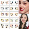 20pcs /10 Pairs Eye shadow Tattoo Sticker Temporary Eye Tattoo Makeup Transfer Stickers Eyeliner Eyeshadow Sticker Snowflake Christmas Tree Snowman for Women Christmas Masquerade Party