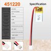 3.7V 70mAh 451220 Lipo Battery Rechargeable Lithium Polymer ion Battery Pack with JST Connector