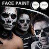 XINGXYUEL Black White Face Body Paint Professional Oily Based Body Face Paint Foundation Halloween Makeup Palette Kit for Halloween Skeleton Vampire Zombie Goth Stage SFX Special Effects Makeup