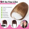 Loveternal Clip in Bangs 100% Real Human Hair Bangs Hair Clip on Bangs for Women Fake Bangs Fringe with Air Bangs Clip Hair Extensions for Daily Wear (Medium Brown)