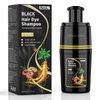 Lazibudgha Black Hair Dye Shampoo 3 in 1，Champu para canas - Herbal Ingredients Natural Plant for Grey Hair in Minutes 350 ML (black)
