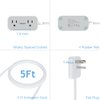 Flat Plug Extension Cord with 3 USB Ports, TESSAN Ultra Thin Power Strip with 2 AC Outlets Cruise Ship Essentials, Small 5 ft Low Profile Outlet Concealer for Travel Office School Dorm Room Essentials