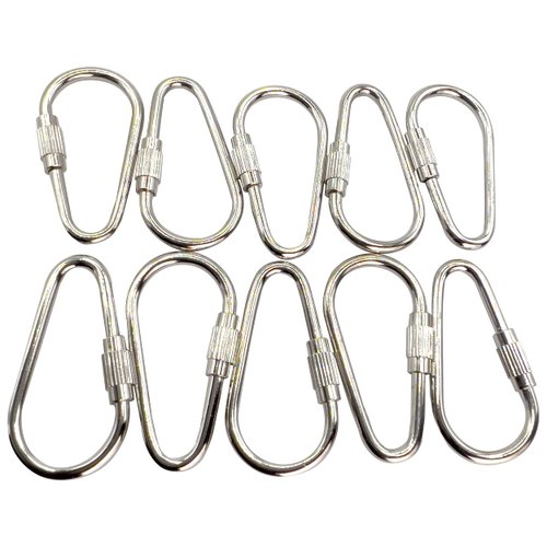 7010 Pk10 Nickel Plated 1 3/8 Inch Pear Toy Quick Link- Pear Shaped Pet Safe Bird Toy Hanging Links, Classic Design, Long Lasting, Shiny Finish, Hang All Types of Small Toys