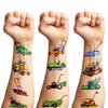 100 PCS Lawn Mower Temporary Tattoos Themed Birthday Party Decorations Favors Decor Supplies Tractor Lawnmower Grass Farm Tattoo Stickers Gifts For Game Kids Boys Girls Classroom School Prizes