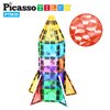 PicassoTiles Mini Size Magnetic Tiles Sensory Magnet Toys Diamond Series Construction Building Blocks Set STEM Learning Travel Size Educational Toy for Kids Boys Girls Toddlers Age 3+ PTM30