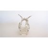 Generic Matte silver dark gun metal leaf metal crystal hair claw clip jaw clip (Primary color: Dark silver)