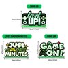 Video Game Party Centerpiece Table Level up Birthday Decorations Gamer Party Centerpieces Game Party Decorations Game On Pixelated Table Sign for Boys Kids Birthday Party (Green)