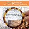 MAGDEPO 3X Pendant Magnifying Glass Necklace Magnifier Transparent Tortoiseshell Pattern Rim 1.5" Lens with Card Magnifiers for Reading Small Texts, Label, Stamp, Newspaper, Book, Map, Hobby, etc.