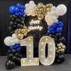 Navy Blue and Gold Balloons, Blue and Gold Balloons, Gold Confetti Balloons Navy Blue Gold Latex Balloons for Boys Birthday Baby Shower, Wedding Anniversary Party Supplies
