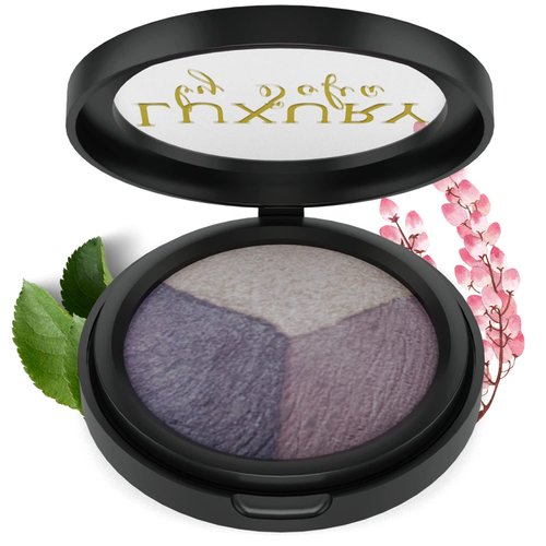 Luxury by Sofia Pressed Eyeshadow | Crease Resistant Eye Shadow, Highly Pigmented | Natural Ingredients, Lasts All Day (Smokey Trio)