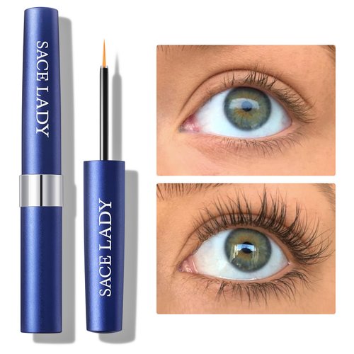 SACE LADY Eyelash Growth Serum for Longer Thicker and Fuller Lashes, Lash & Brow Enhancing Serum with Natural & Gentle Formula No Darken Eyelids, Eyelash Extensions 3ml