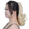Blonde Ponytail Extension,Claw Clip Ponytails 12in Curly 3.8 OZ Fake Hair Extensions Synthetic Hair pieces for Women SYXLCYGG Wig Black Girl Fluffy¬ Tangled