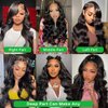 Cikana 30 Inch Body Wave 13x6 Lace Front Wigs 180% Density Transparent Lace Frontal Wigs Pre Plucked Bleached Knots Body Wave Wigs Human Hair for Women Glueless 13x6 Lace Front Wigs Natural Hairline