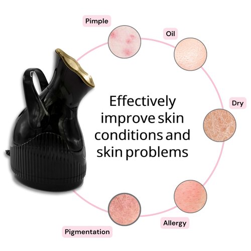 Rude Gal Beauty Facial Steamer for Deep Cleansing & Humidifier - Hot Mist Steamer for Face Spa Day Essential Beauty Product Suitable for Men and Women - Ionic Face Steamer Tool for Skin & Hair Care