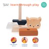 Mentari Toys - Stacking Kitten - 5pcs Wooden Animal Stacker Toddler Toy - Natural Wood Stacking Blocks - Boost Fine Motor Skills - Toddler Educational Toy - Age 12m+